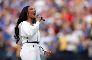 Brandy Channels Whitney Houston While Singing National Anthem