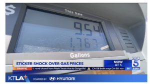 California gas prices near average of $4.75 per gallon, new record high