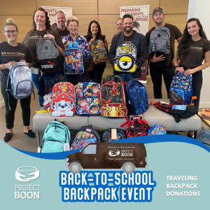 Project Boon delivers backpacks to the Bonita Unified School District in 2022