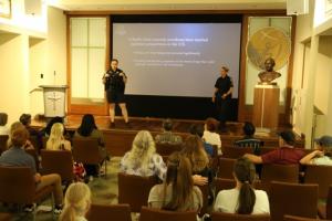 Two Officers from the Sacramento Police Dept present data on drug trafficking