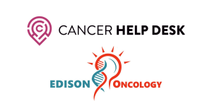 Cancer Help Desk logo over Edison Oncology logo