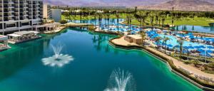 JW Marriott Desert Springs Resort & Spa  areal view of resort and mountains
