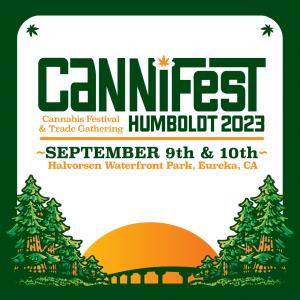 a poster that tells people the dates (sept 9 & 10), the place, Eureka, and where to find tickets cannafest.org