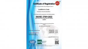 LocateMotion Inc., ISO/IEC 27001 Certification