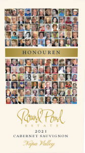 Photo of the Honouren Wine Label that was created by Round Pond Estate and will raise money for Alzheimer’s research